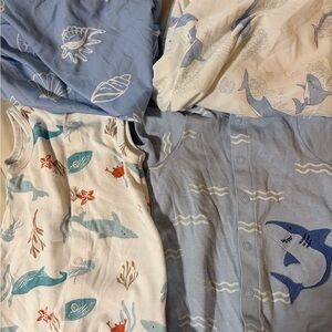 Carter's Ocean-Themed Baby Sleepwear Set - Blue, White, Cream